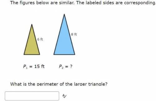 What is the perimeter of the larger triangle?