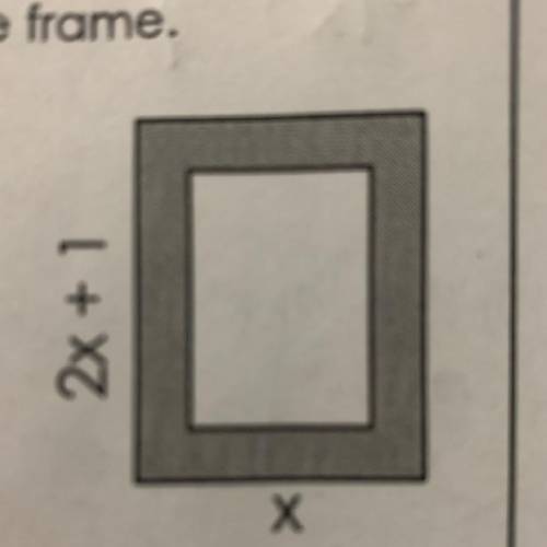 Write an expression that represents the
perimeter of this picture frame.