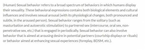 Define sexual behavior​