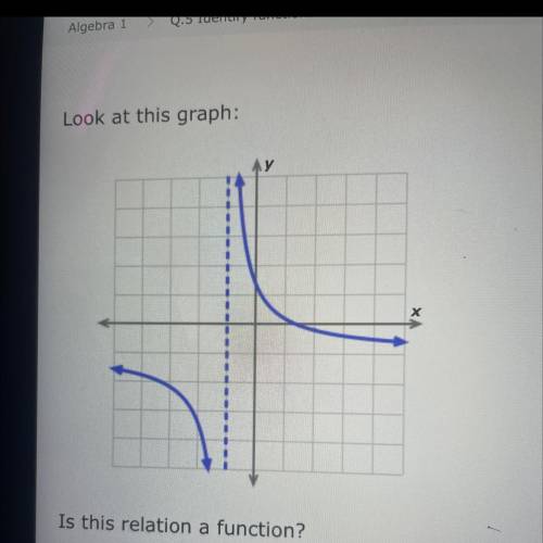 Look at this graph : 
Is this relation a function?
