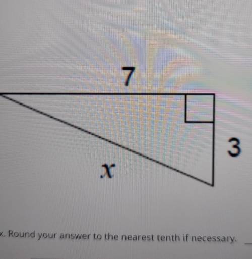 Please need help.find x round to the nearest tenth if necessary.​