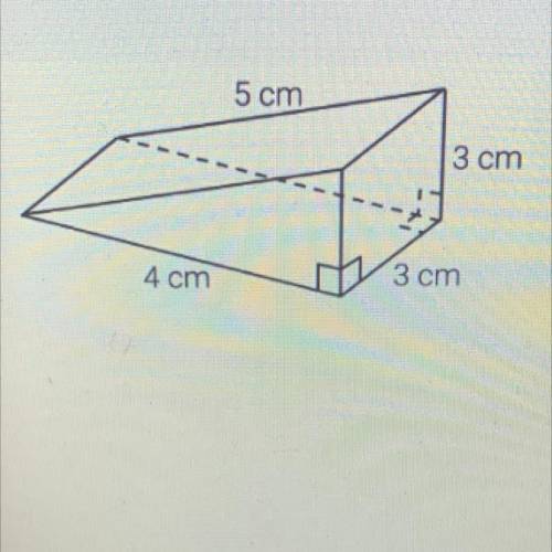 What is the volume of the triangular prism below? A.180 B.18 C.30 D.22.5