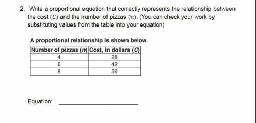 Write a proportional equation that correctly represents the relationship between the cost (C) and t