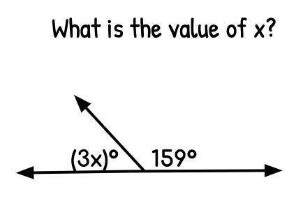 Please find the value of x please