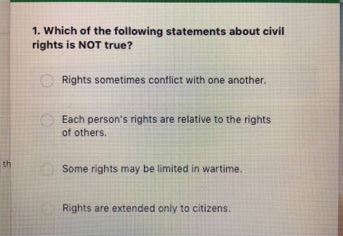 Which of the following is NOT true about civil rights