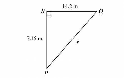 Solve ΔPQR Your answer should include the length of r and the measures of angle P and angle Q.

In