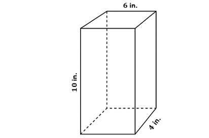 Consider the rectangular prism.

What is the surface area of the rectangular prism?
124 in.2
208 i