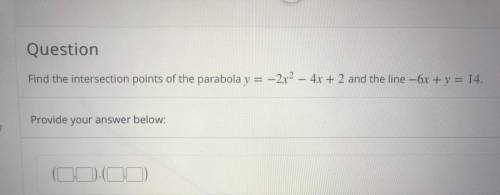 Find the intersection points of the parabola