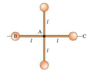 Consider the construction shown in (Figure 1). The mass of each ball is m. Ignore the mass of the r