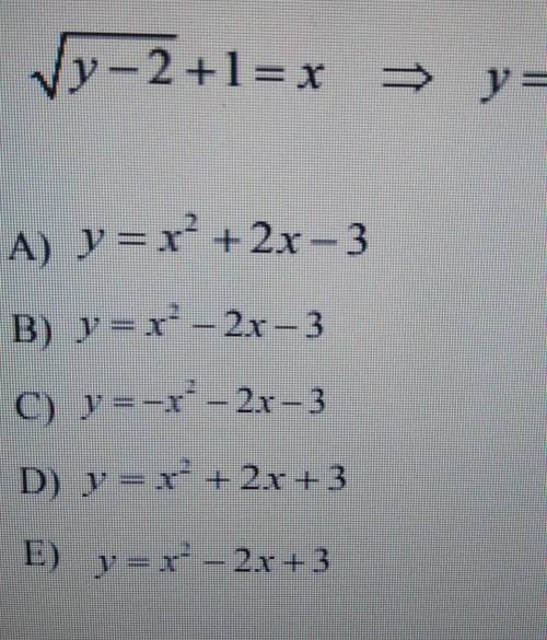 Hey besties can smn solve this? √y-2+1=xy=? ​
