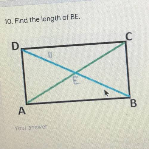 10. Find the length of BE.