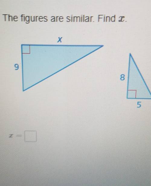 The figures are similar find X ​