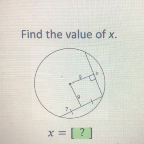 Find the value of x.
x = [?]
Plz help