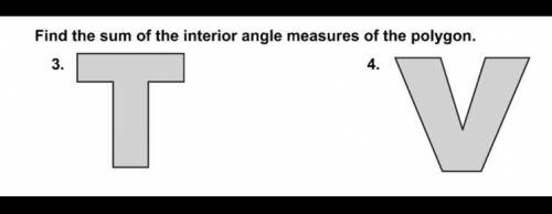 Can someone please help me find the sum of each interior angle measure of the polygon, and can you