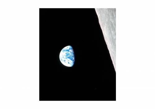 When the astronaut took this photo of Earth, what moon phase would have been visible in View from E