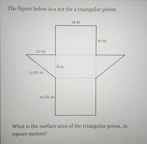 The figure below is a net for a triangular prism​