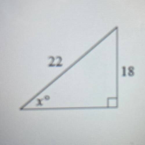 Find x. Round the the nearest whole number