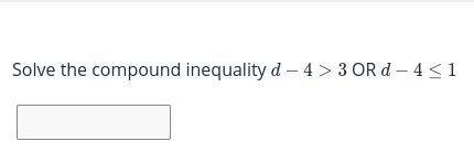 The compound inequality