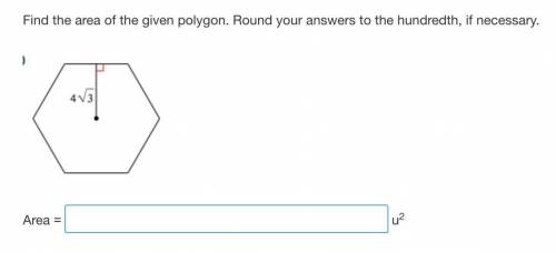 Pls answer quick!!
what is the area of the given polygon