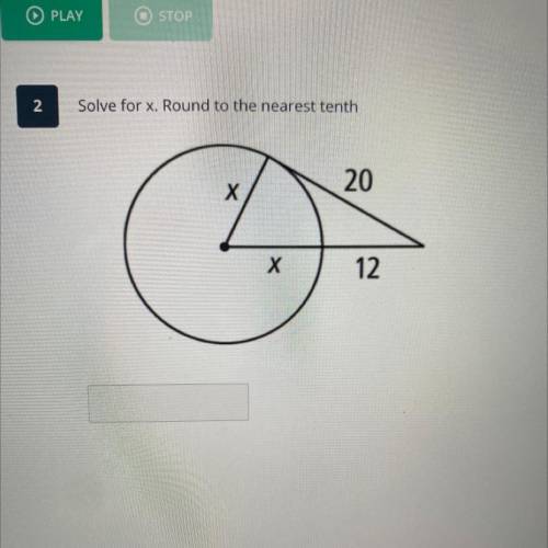 Solve x. Round to the nearest tenth.