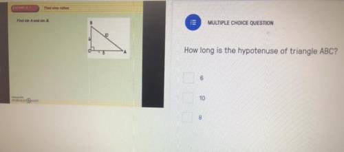 Can someone please help me on this? Find sine A and sine B. How long is the hypotenuse of triangle