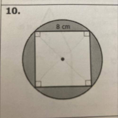 Find the area of the SHADED region. Round to the nearest HUNDREDTH where necessary.

Will award br
