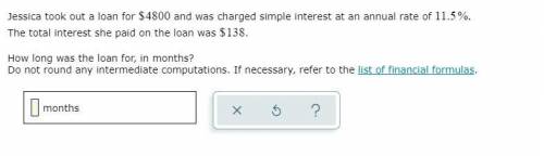 BRAINLIESTT

PLEASE HELP
NO FILE HOSTING LINKS!!
Jessica took out a loan for $4800 and was charged