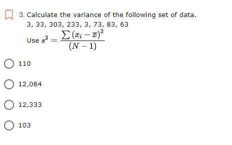 Calculate the variance of the following set of data.