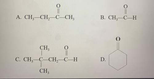 Name three of the four compounds by there iupac names?