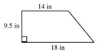 What is the area of the figure below? A = ________ in2?
152
86
76
171