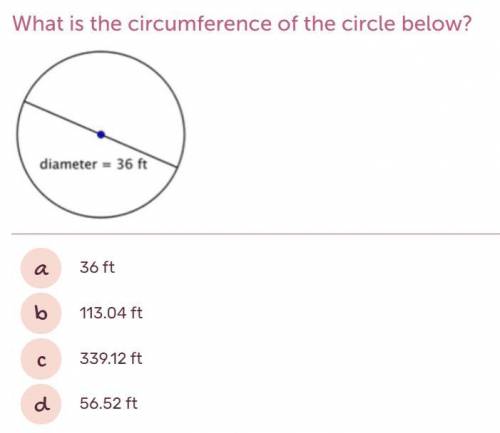 I NEED HELP FAST! What is the circumference of the circle below?