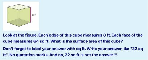 What is the surface area of this cube?