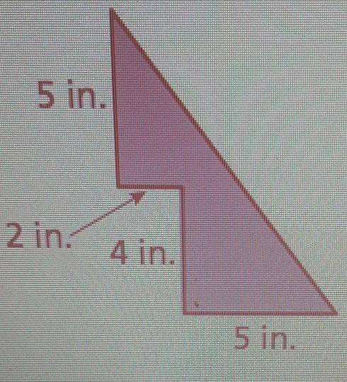 Find the area of the figure. area:__in2​
