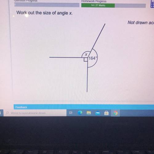 Work out size of Angle x