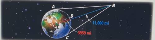 GPS satellites orbit about 11,000 miles above Earth. The mean radius of Earth

is about 3959 miles