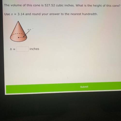 What is the height of the cone