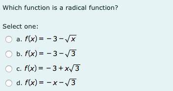 Which function is a radical function?