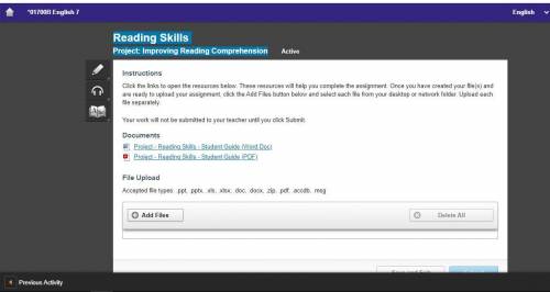 Hurry 50 pts
Reading Skills
Project: Improving Reading Comprehension