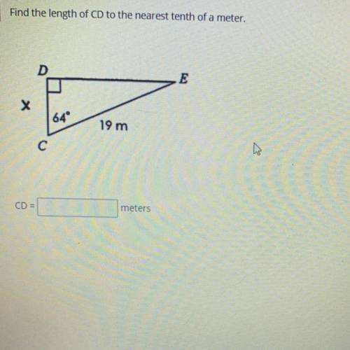 Find the length of CD to the nearest tenth of a meter will give brainliest