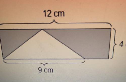 Find the area of the Shaded region in square centimeters ​