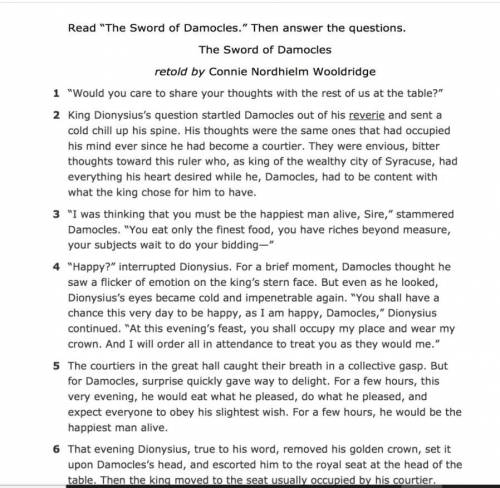 After reading the passage, The Sword of Damocles, what does paragraph 11 and 12 reveal about Damo
