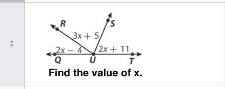 Find the value of x in this screen shot