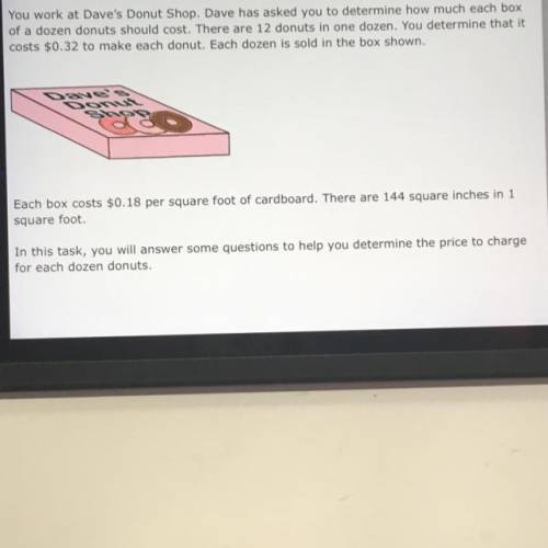 *!*The total cost for one dozen donuts include the cost to make the donuts and the cost of the box.