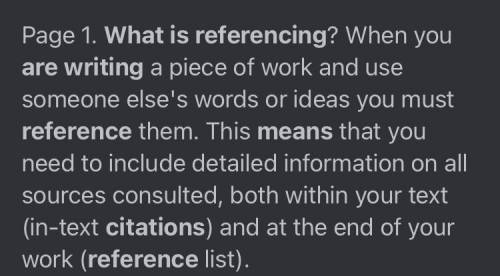 Meaning of referencing in academic writing