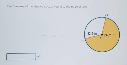 What is the area of the shaded sector? ​