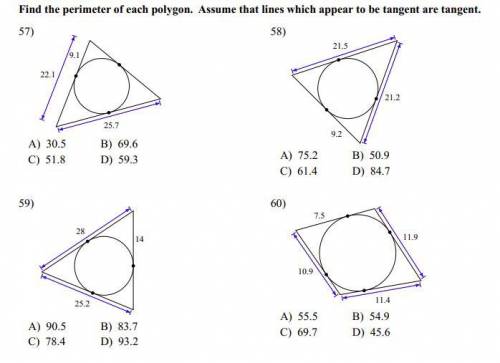 Find the perimeter of each polygon. Please help!