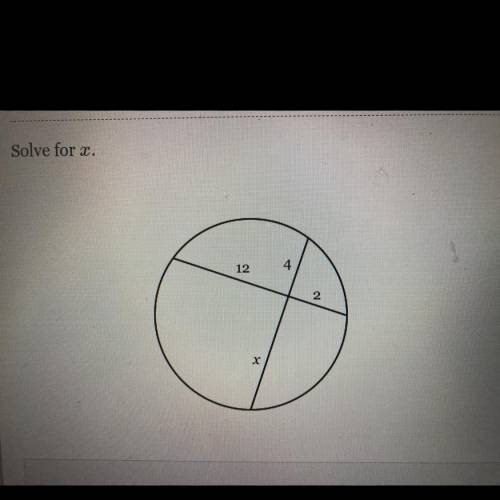 Solve for x.
12
4.
2
x