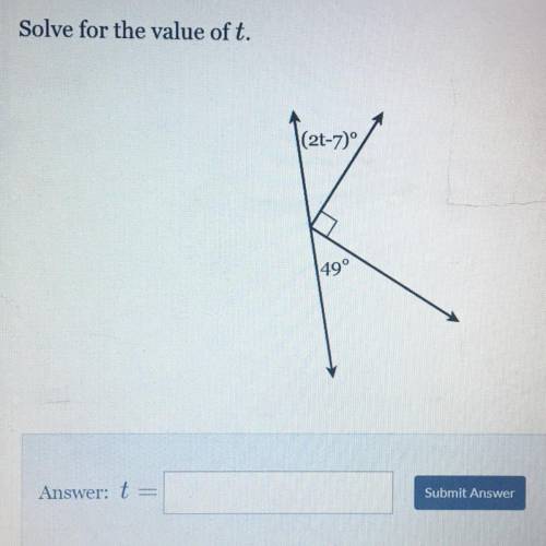 Solve for the value of t.
HELP!!