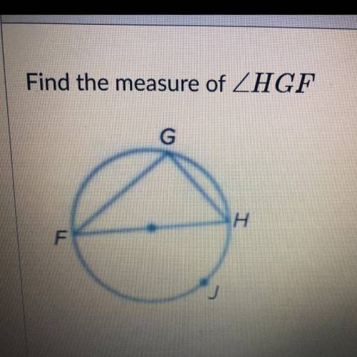 Find the measure of ∠HGF