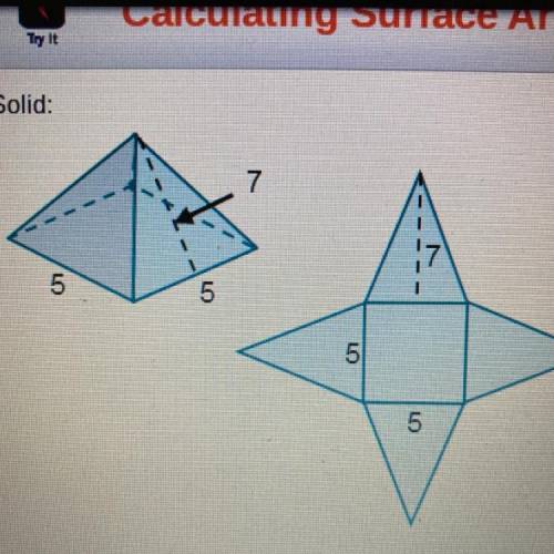 20 pts!!! What is the surface area of the pyramid?